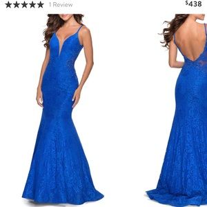 La Femme Lace Mermaid Gown